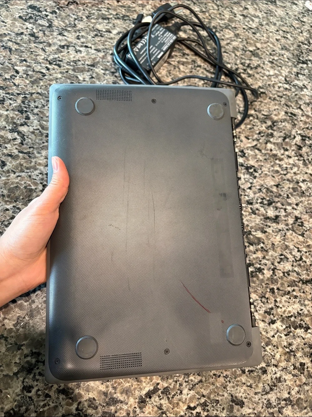 HP Gray Chromebook Laptop with Charger